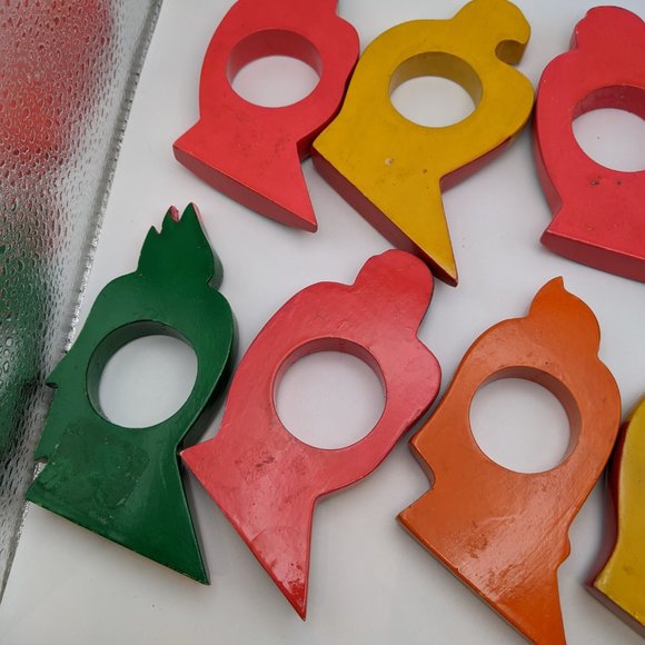 Napkin Rings Set of Eight (8) Tropical Bird Theme Decor - Picture 8 of 10